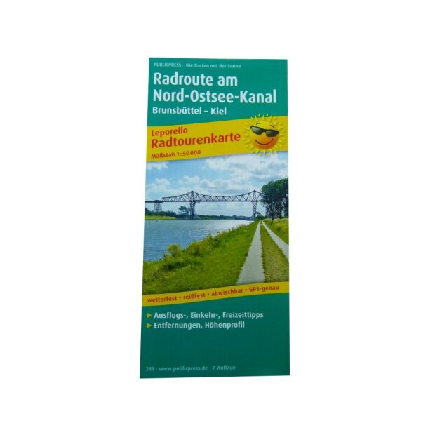 Radtourenkarte Nord Ostsee Kanal Karte