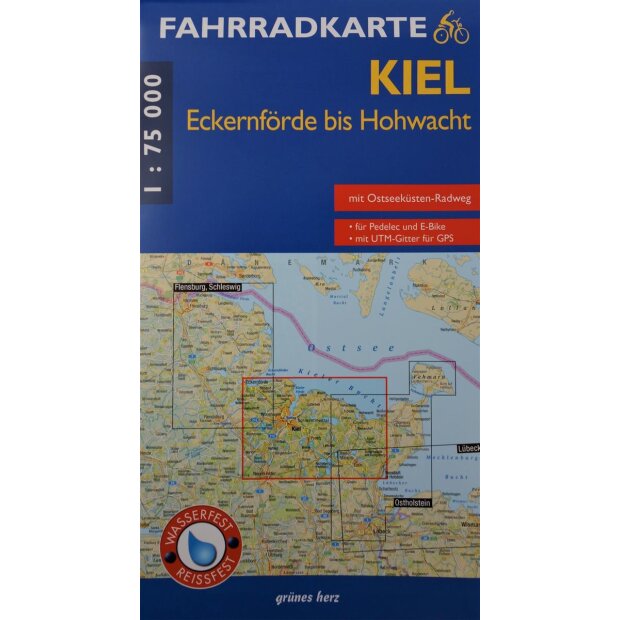 Fahrradkarte Kiel Eckernförde bis Hohwacht Karte