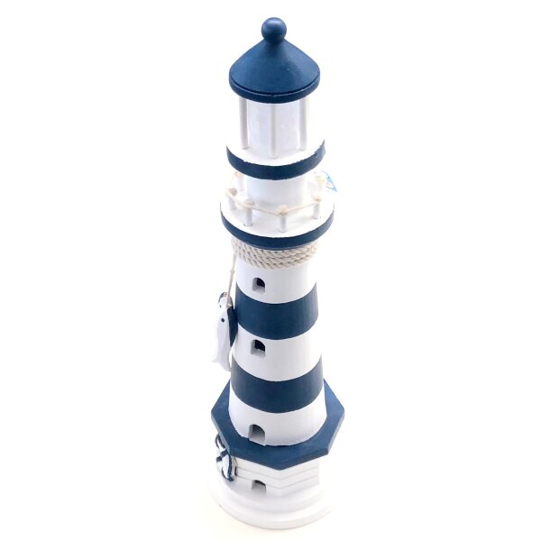 Leuchtturm LED blau 41cm