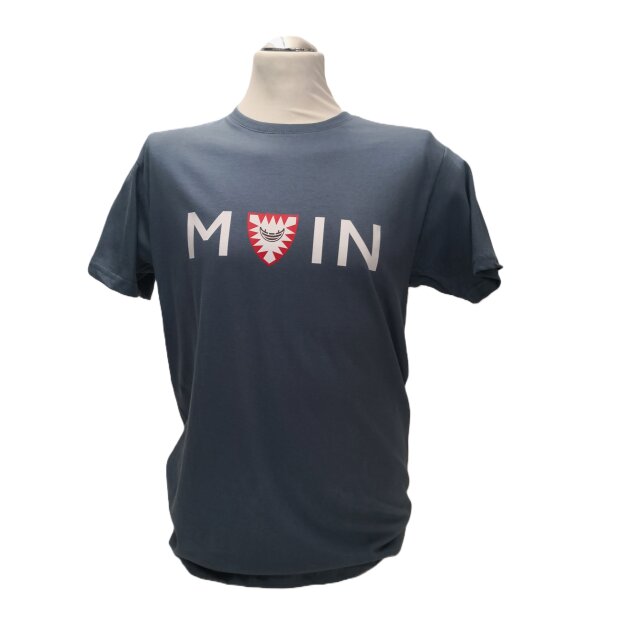 T-Shirt Moin Wappen Herren stone blue