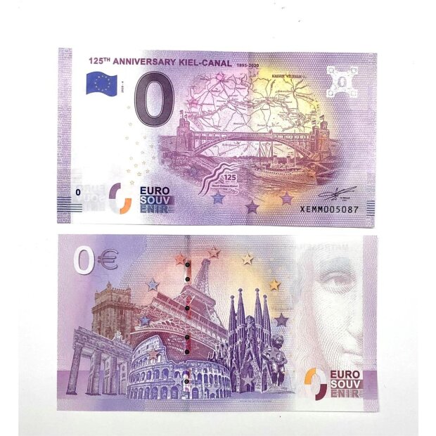 0 Euro Souvenirschein zum 125 jährigen NOK-Jubiläum