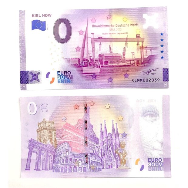 0 Euro Souvenirschein Kiel HDW