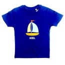 T-Shirt Kind Boot blau