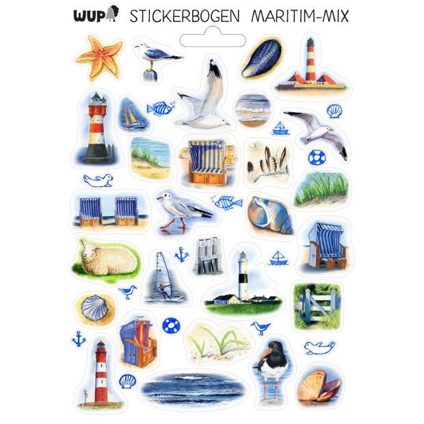 Stickerbogen Maritim-Mix
